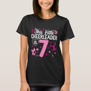 Cheerleader meisje 7e verjaardag zeven jaar oud Ch T-shirt
