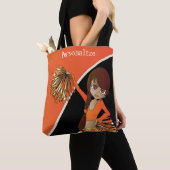  Cheerleader Meisje - Sinaasappel Tote Bag (Dichtbij)
