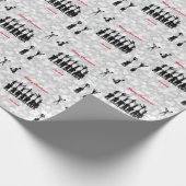 Cheerleader "Merry Christmas" Wrapping Paper Cadeaupapier (Hoek)