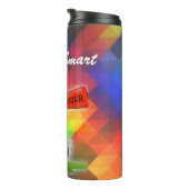 Cheerleader met kleurrijke achtergrond personalise thermosbeker (Geroteerd rechts)