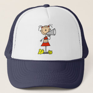 Cheerleader met megafoon trucker pet
