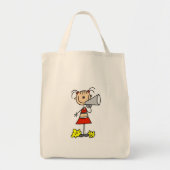 Cheerleader met Megaphone Tote Bag (Voorkant)