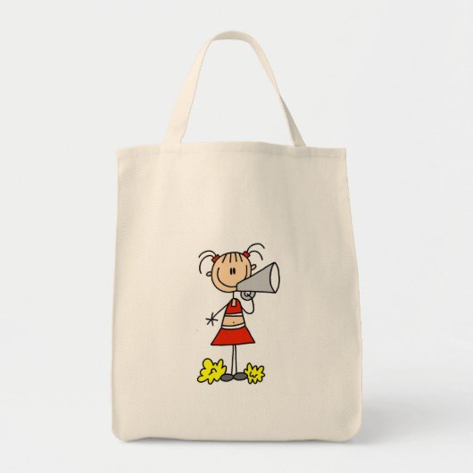 Cheerleader met Megaphone Tote Bag (Voorkant)