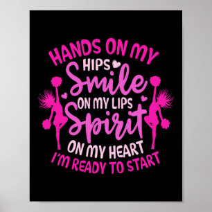 Cheerleader Mijn heupen Cheerleading Shirt Grappig Poster
