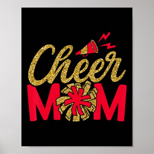 Cheerleader Moeder Cheerleading Cheer Moeder  Poster (Voorkant)