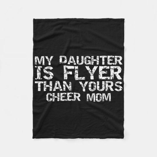 Cheerleader Moeder Mijn Dochter Is Vlieger Dan Jul Fleece Deken (Voorkant)