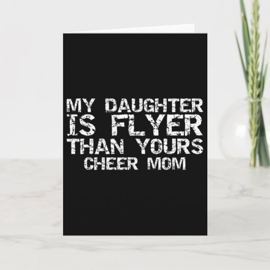 Cheerleader Moeder Mijn Dochter Is Vlieger Dan Jul Kaart (Voorkant)