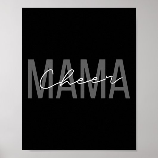 Cheerleader Moeder Shirt Cheer Moeder Mama Moeder Poster (Voorkant)