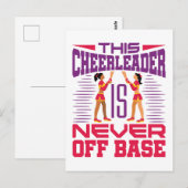 Cheerleader Never Off Base Grappig Cheerleading Briefkaart (Voorkant / Achterkant)