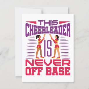Cheerleader Never Off Base Grappig Cheerleading Briefkaart