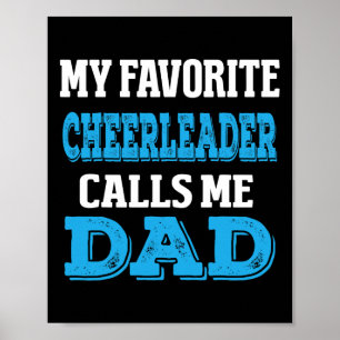 Cheerleader noemt me papa cheer vader heren cheerl poster