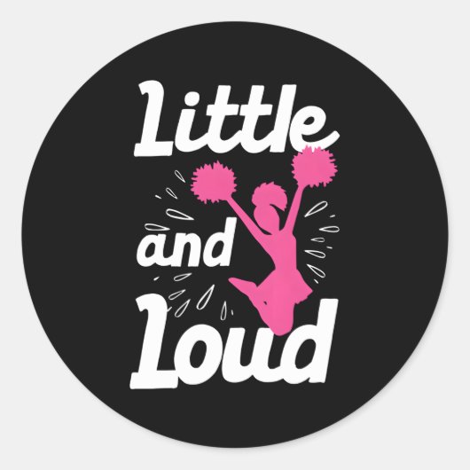 Cheerleader NS Cheerleading Cheer Gymnast Ronde Sticker (Voorkant)