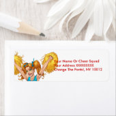 Cheerleader of Cheerleading met Pom-Poms - Al Rio Etiket (Insitu)