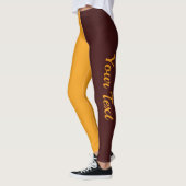 Cheerleader op school COLORS Maroon en Gold Leggin Leggings (Links)