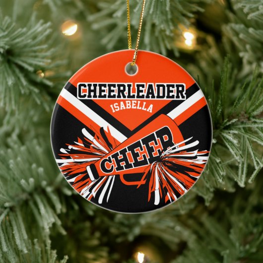 Cheerleader 📣 💖 - Oranje - one side print Keramisch Ornament (Boom)