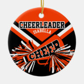 Cheerleader 📣 💖 - Oranje - one side print Keramisch Ornament (Voorkant)