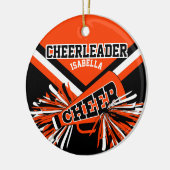 Cheerleader 📣 💖 - Oranje - one side print Keramisch Ornament (Links)
