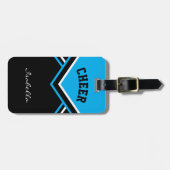 Cheerleader Outfit in Baby Blue Bagagelabel (Voorkant horizontaal)