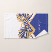 Cheerleader Outfit in Blue, Gold en White Handdoek (Handdoek)