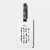 Cheerleader Outfit in Dark Red, Gold en Black Bagagelabel (Achterkant verticaal)