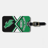 Cheerleader Outfit in donkergroen, zwart en wit #3 Bagagelabel (Voorkant horizontaal)