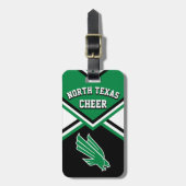 Cheerleader Outfit in donkergroen, zwart en wit #3 Bagagelabel (Voorkant verticaal)