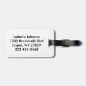 Cheerleader Outfit in Gold, White en Blue Bagagelabel (Achterkant horizontaal)