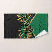 Cheerleader Outfit in Green, Gold en Black Handdoek (Handdoek)