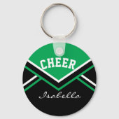 Cheerleader Outfit in Green Sleutelhanger (Voorkant)