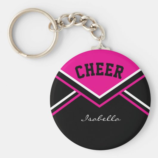 Cheerleader Outfit in Hot Pink Sleutelhanger (Voorkant)