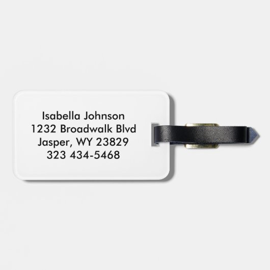 Cheerleader Outfit in Hot Pink, White en Black Bagagelabel (Achterkant horizontaal)