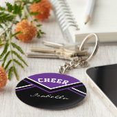 Cheerleader Outfit in Paars Sleutelhanger (Zijkant)