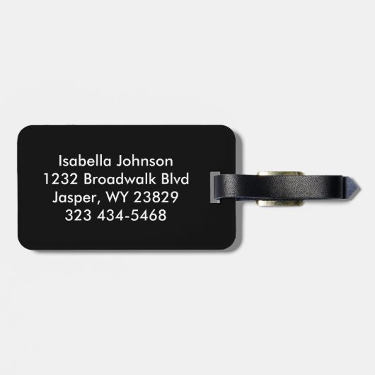 Cheerleader Outfit in Red, Black en White Bagagelabel (Achterkant horizontaal)