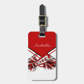 Cheerleader Outfit in Red en White Bagagelabel (Voorkant verticaal)