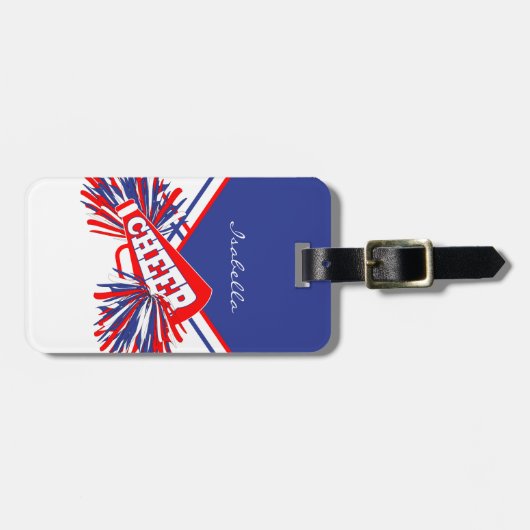 Cheerleader Outfit in Red, White en Blue Bagagelabel (Voorkant horizontaal)