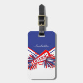 Cheerleader Outfit in Red, White en Blue Bagagelabel (Voorkant verticaal)