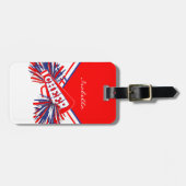 Cheerleader Outfit in Red, White en Blue Bagagelabel (Voorkant horizontaal)