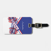 Cheerleader Outfit in Red, White en Blue Bagagelabel (Voorkant horizontaal)