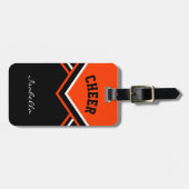 Cheerleader Outfit in Sinaasappel Bagagelabel (Voorkant horizontaal)