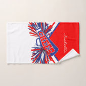 Cheerleader Outfit in White, Red en Blue Handdoek (Handdoek)