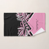 Cheerleader Outfit in zwart, roze en wit Handdoek (Handdoek)