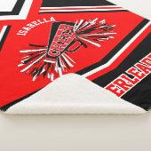 Cheerleader 📣 Outfit - Rood, wit en zwart Sherpa Deken (3/4)