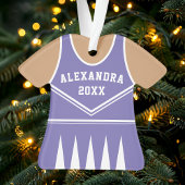 Cheerleader Outfit Varsity Team Uniform Paars Ornament