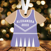 Cheerleader Outfit Varsity Team Uniform Paars Ornament