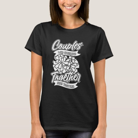 Cheerleader Paar Cheercaptain Cheerleading T-shirt (Voorkant)