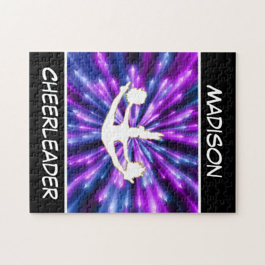 Cheerleader Paarse en Blue Explosion Legpuzzel (Horizontaal)