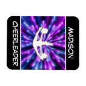 Cheerleader Paarse en Blue Explosion Magneet (Horizontaal)