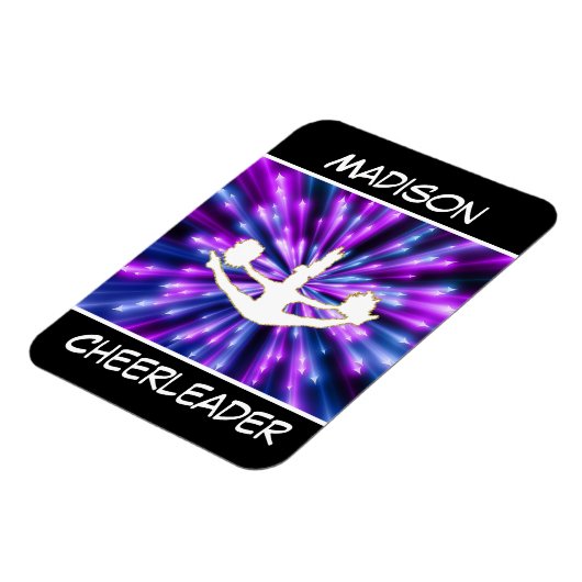 Cheerleader Paarse en Blue Explosion Magneet (Linkerzijde)