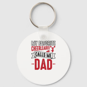 Cheerleader Papa Vintage Gravure Shirt Ontwerp_1 Sleutelhanger