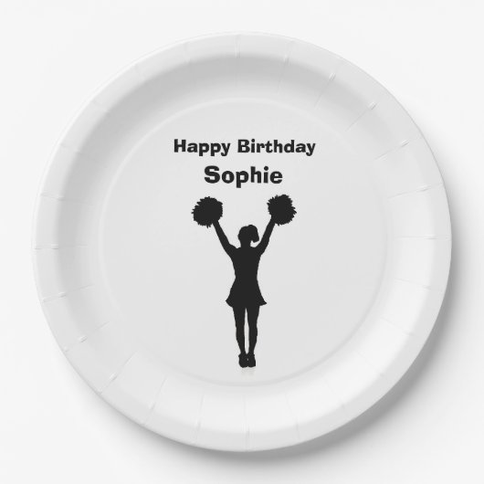 "Cheerleader" papieren Borden Papieren Bordje (Voorkant)